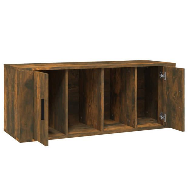 vidaXL Tv-meubel 100x35x40 cm bewerkt hout gerookt eikenkleurig