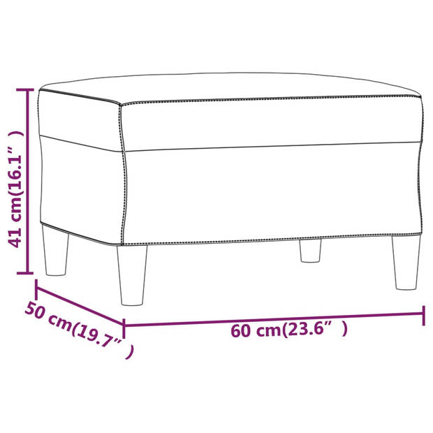 vidaXL Voetenbank 60x50x41 cm stof donkergrijs