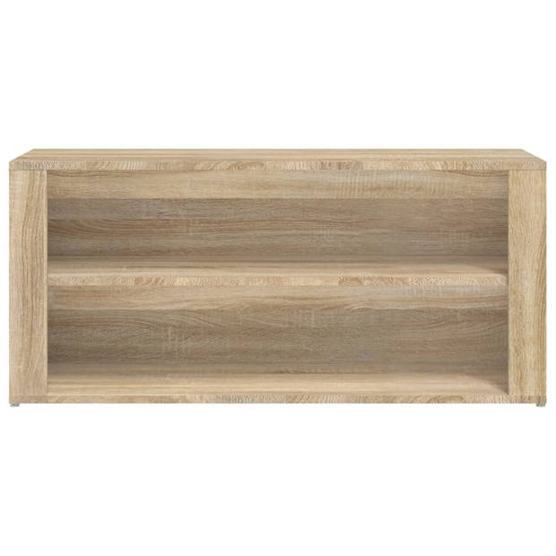 vidaXL Schoenenrek 100x35x45 cm bewerkt hout sonoma eikenkleurig