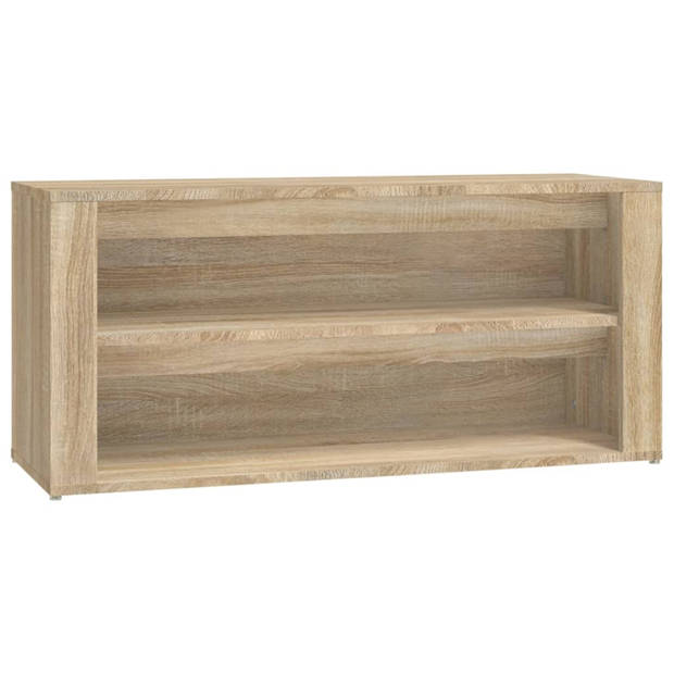 vidaXL Schoenenrek 100x35x45 cm bewerkt hout sonoma eikenkleurig