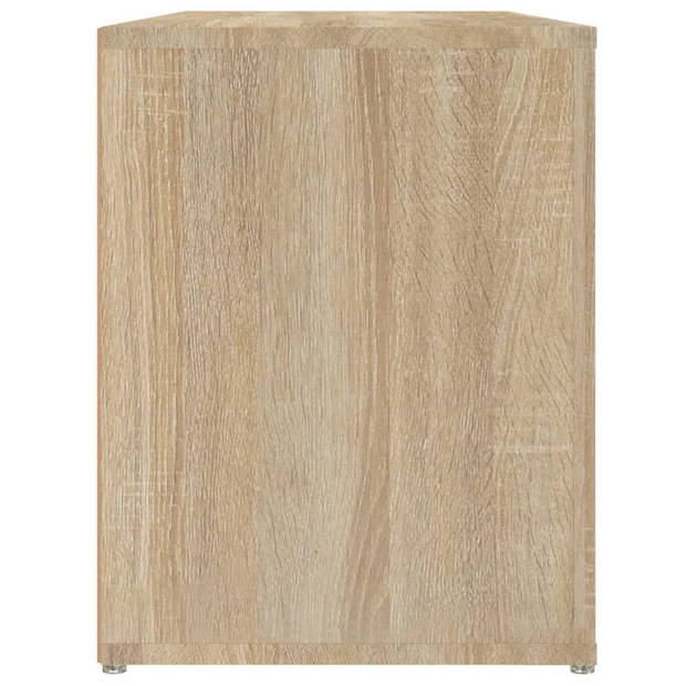 The Living Store Schoenenrek - Hout - 100 x 35 x 45 cm - Sonoma Eiken