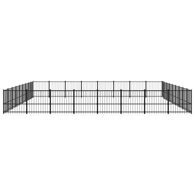 vidaXL Hondenkennel voor buiten 67,74 m² staal