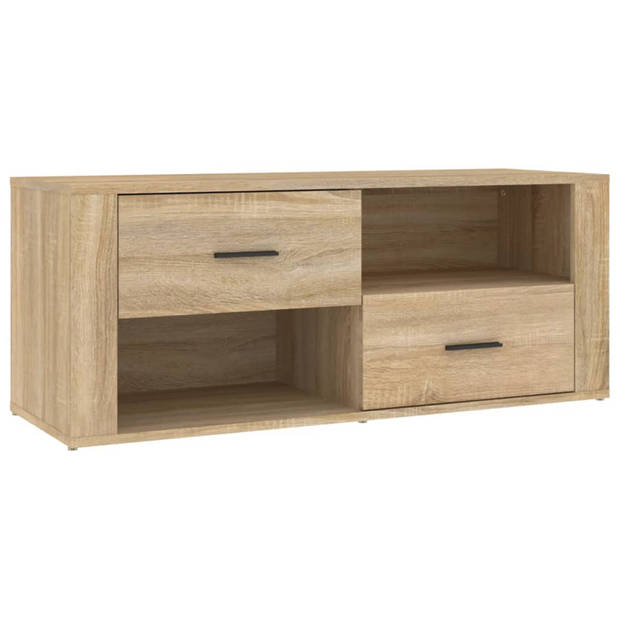 vidaXL Tv-meubel 100x35x40 cm bewerkt hout sonoma eikenkleurig