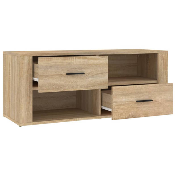 vidaXL Tv-meubel 100x35x40 cm bewerkt hout sonoma eikenkleurig