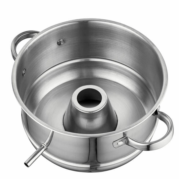 Florina professionele 6-delige sapcentrifuge pan/ slowjuicer en stoompan voor op het fornuis 8L