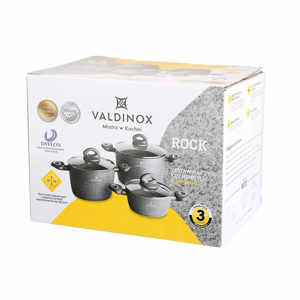 Valdinox Rock 6 delige exclusieve pannenset met een hoogwaardige coating