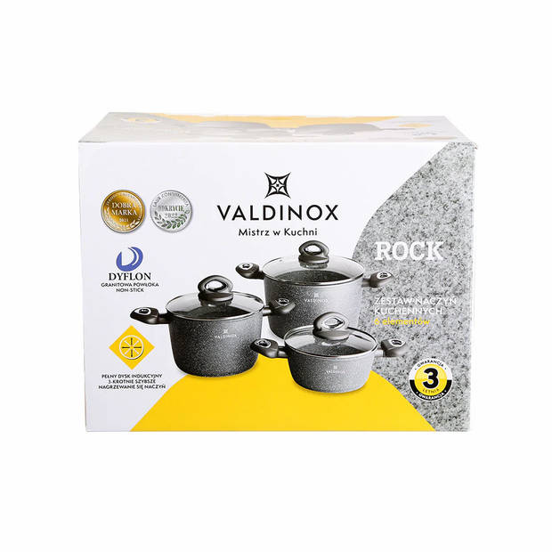 Valdinox Rock 6 delige exclusieve pannenset met een hoogwaardige coating