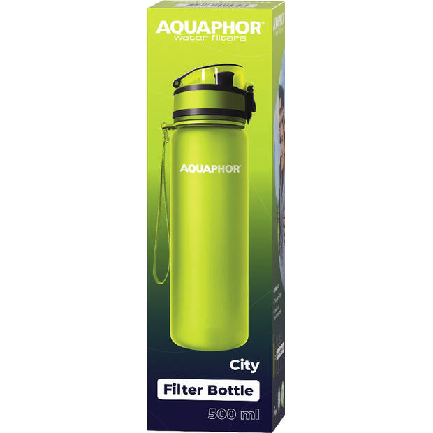 Aquaphor City Drinkfles met waterfilter Groen (Capaciteit wisselfilter 150L)