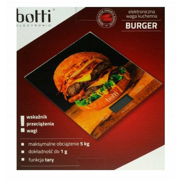 Botti Electronics Burger precisie keuken weegschaal - Met tarra functie - 1 gr tot 5 kg