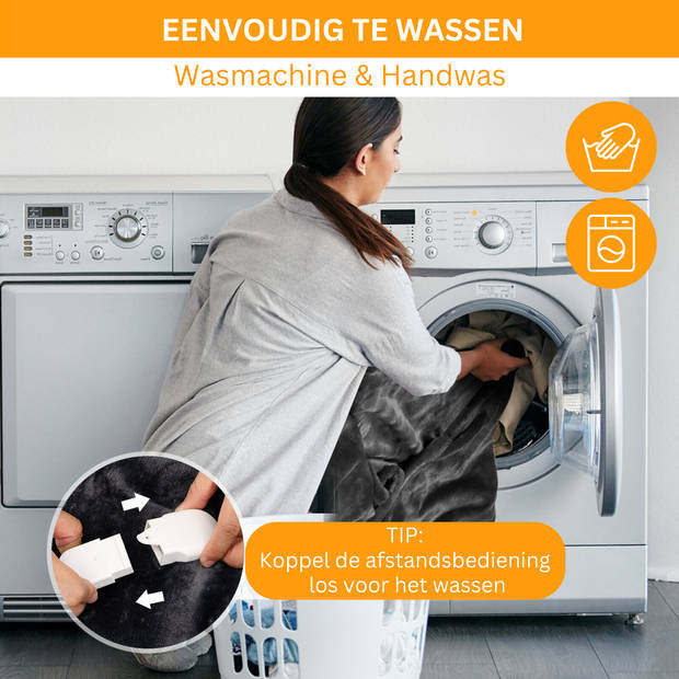 ZenZee Elektrische deken - Bovendeken - Elektrische warmtedeken - Knuffeldeken - 9 standen - Timer 9 uur - 181 x 136...
