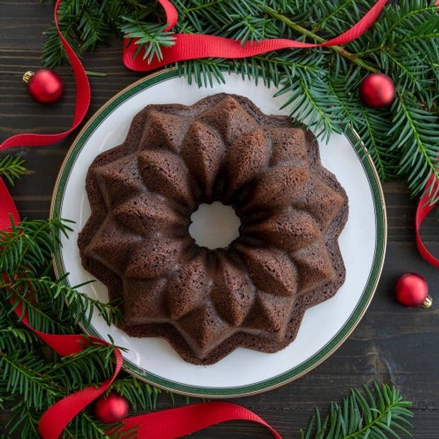 Nordic Ware - Tulband Bakvorm "Vintage Star Bundt Pan" - Nordic Ware Sparkling Silver Holiday