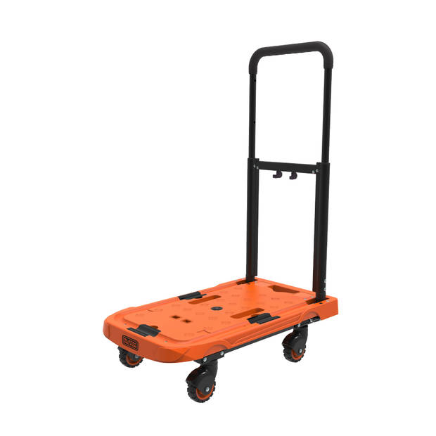 BLACK+DECKER Opvouwbare Transportwagen - Plateauwagen - Max. 90 KG - 61,4 x 37x3 x 89,4 CM - Oranje