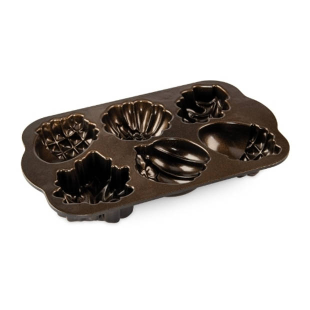 Nordic Ware - Bakvorm "Autumn Treats Pan" - Nordic Ware Fall Harvest Bronze