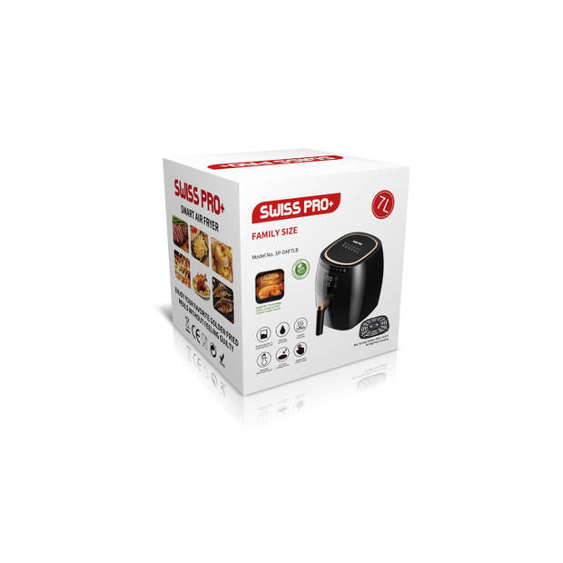 Swiss Pro+ Digitale Airfryer Zwart 7L - 7 Liter