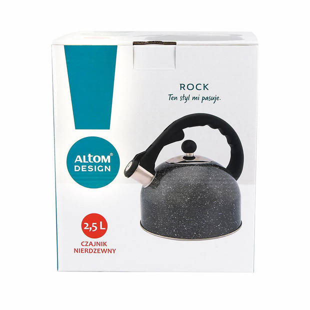 Altom Design Rock exclusieve fluitketel RVS antraciet 2.5 Liter