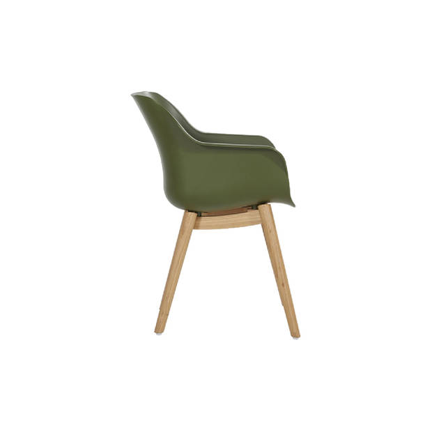 Set van 4- Hartman Sophie Studio diningstoel- Moss green- Teak poot