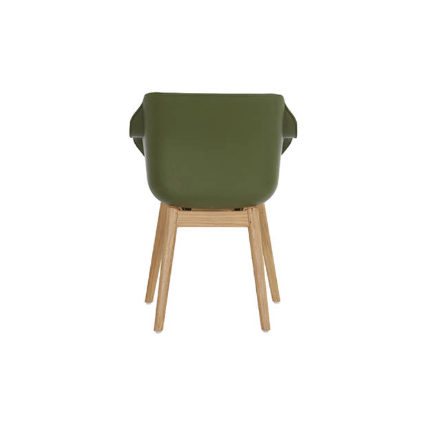 Set van 4- Hartman Sophie Studio diningstoel- Moss green- Teak poot