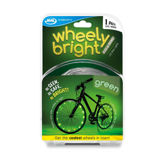Wheely Bright, groene fietsverlichting voor wielen, wielverlichting, fietslamp