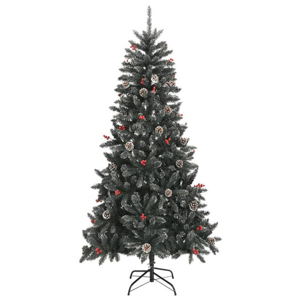 vidaXL Kunstkerstboom met standaard 210 cm PVC groen