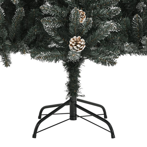 vidaXL Kunstkerstboom met standaard 240 cm PVC groen