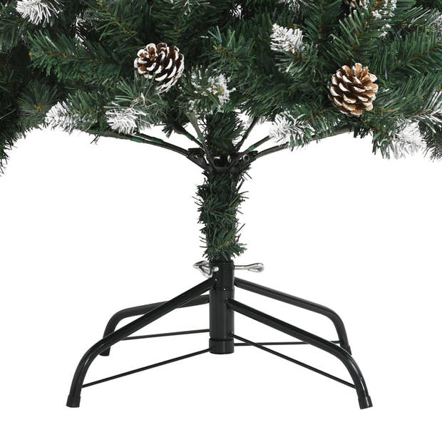 The Living Store Kunstkerstboom - 180cm - Groen - PVC en staal - Scharnierconstructie