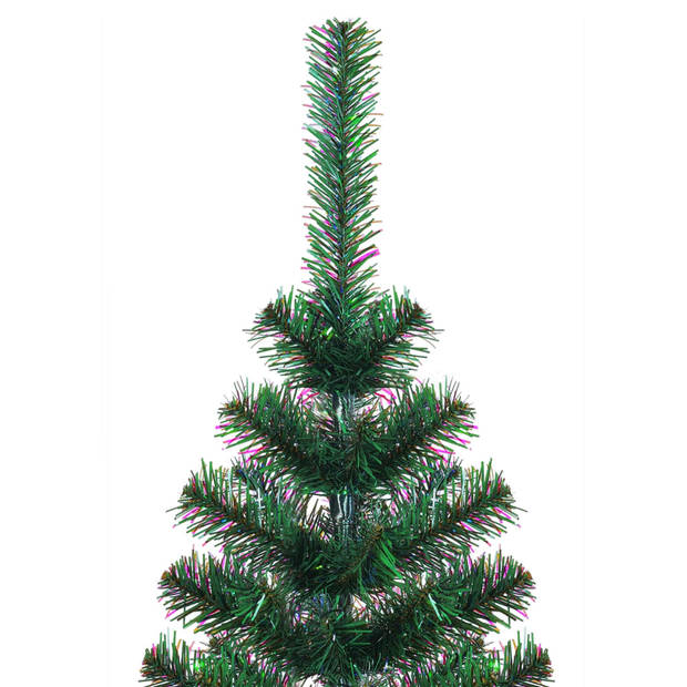 vidaXL Kunstkerstboom met iriserende uiteinden 150 cm PVC groen