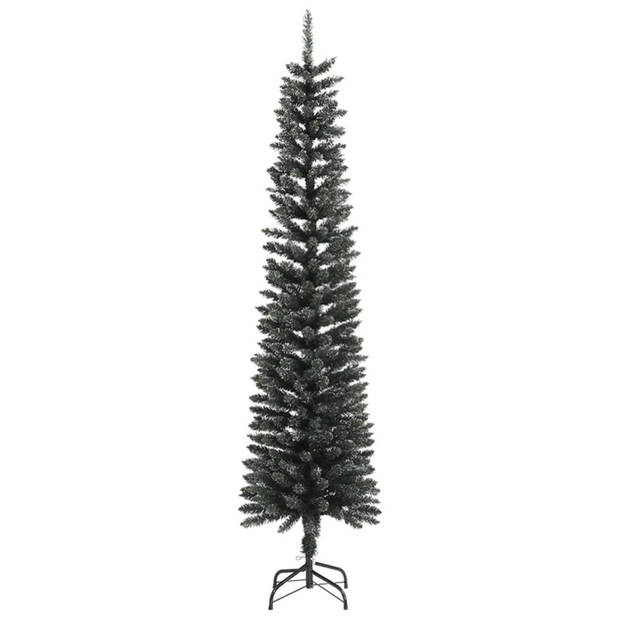 vidaXL Kunstkerstboom met standaard smal 240 cm PVC groen