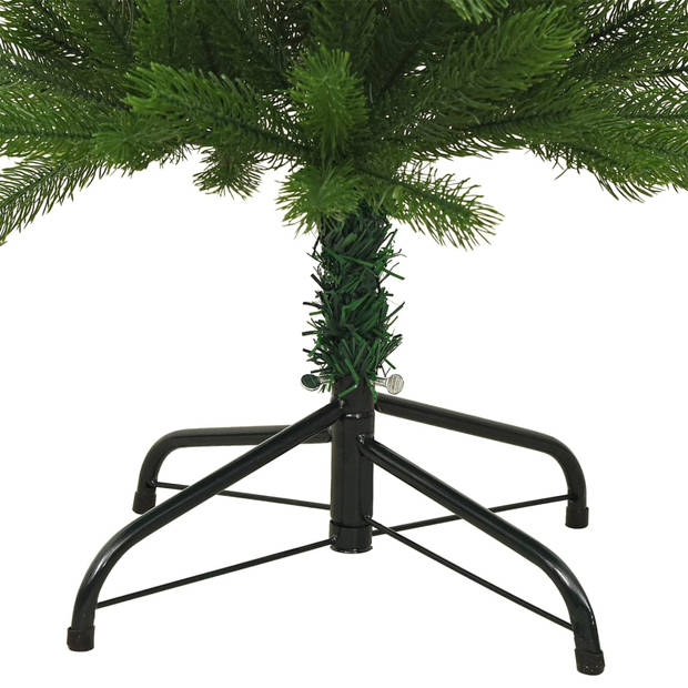 The Living Store Kerstboom Smal - 210 cm - Volle Uiteinden - Groen - PE en staal