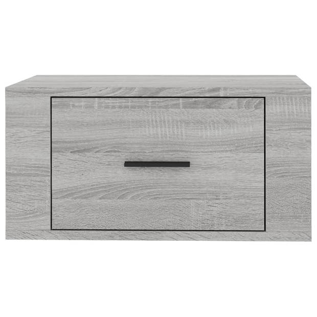 vidaXL Nachtkastjes 2 st wandgemonteerd 50x36x25 cm grijs sonoma eiken