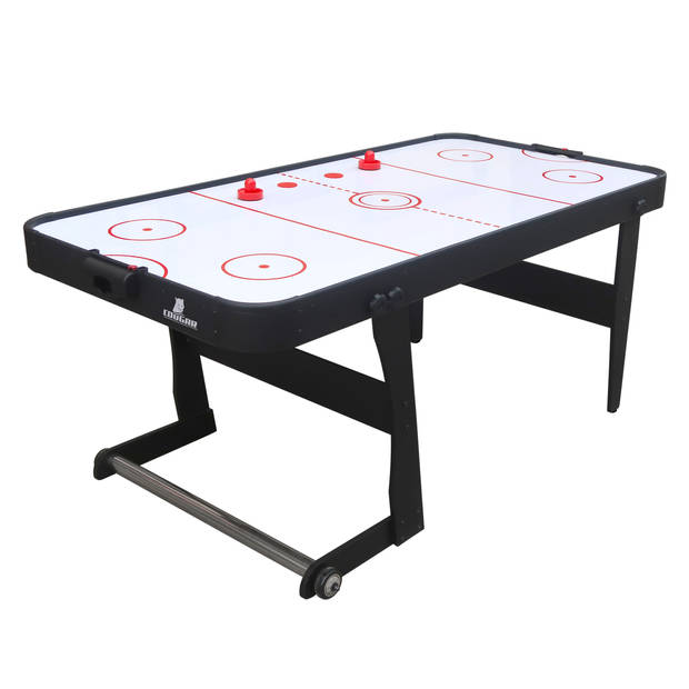 Cougar Icing XL Airhockeytafel 6ft opklapbaar Airhockey tafel incl accessoires (pucks & pushers)