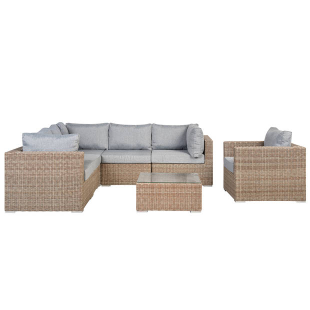 Beliani CONTARE - Loungeset-Bruin-PE rotan