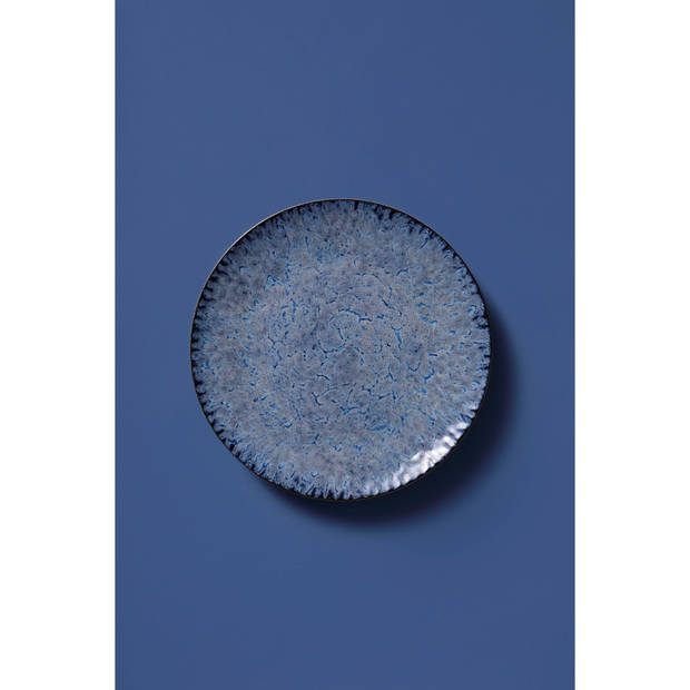 Palmer Bord Lester 27 cm Blauw Zwart Stoneware 2 stuks
