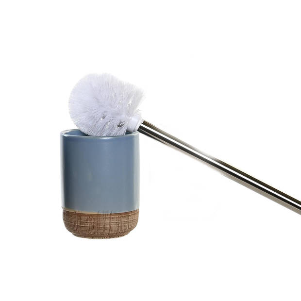 Toiletborstel met houder polystone korenblauw 35 cm - Toiletborstels