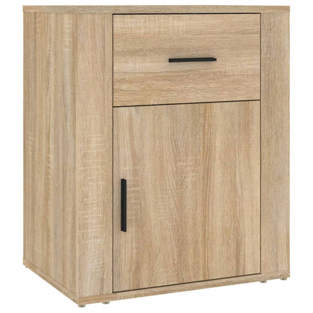 vidaXL Nachtkastje 50x36x60 cm bewerkt hout sonoma eikenkleurig