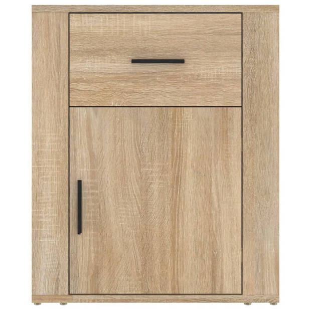 vidaXL Nachtkastje 50x36x60 cm bewerkt hout sonoma eikenkleurig