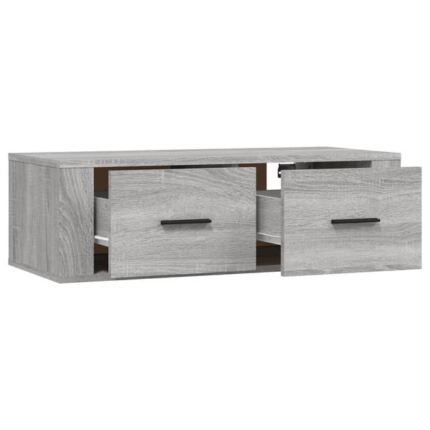 The Living Store TV-meubel - hangend - grijs sonoma eiken - 80 x 36 x 25 cm - opbergruimte