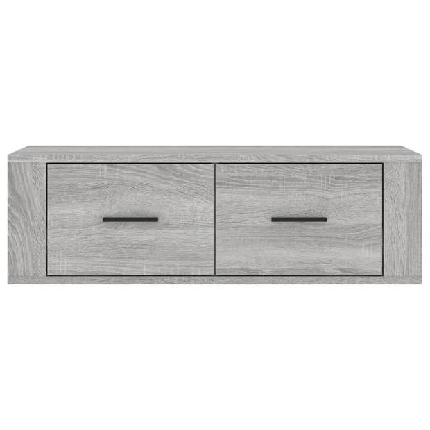 The Living Store TV-meubel - hangend - grijs sonoma eiken - 80 x 36 x 25 cm - opbergruimte