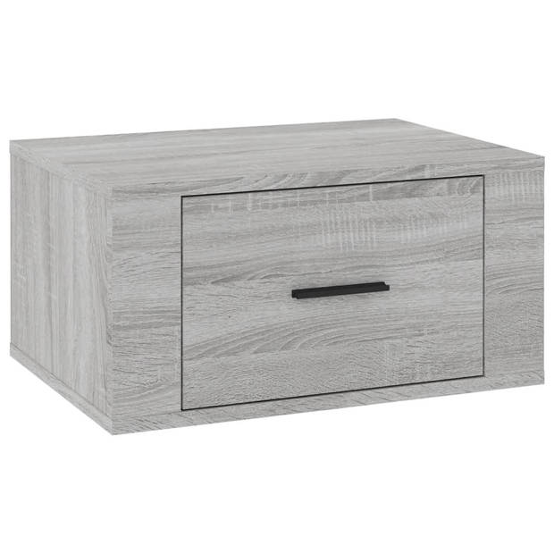 vidaXL Nachtkastjes 2 st wandgemonteerd 50x36x25 cm grijs sonoma eiken