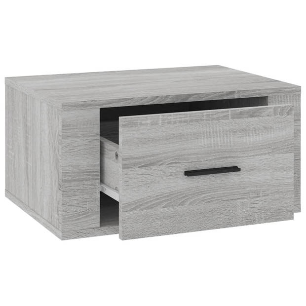 vidaXL Nachtkastjes 2 st wandgemonteerd 50x36x25 cm grijs sonoma eiken