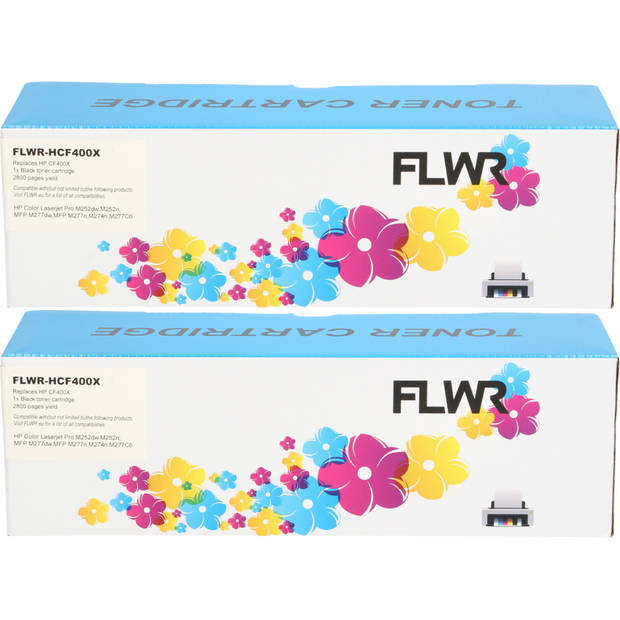 FLWR HP 201X Dubblepack zwart toner