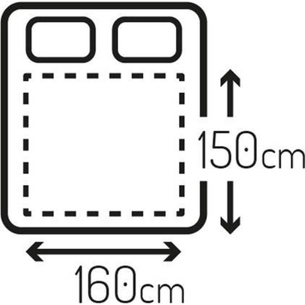 Top Choice - 2 persoons Elektrische deken - 150 x 160 cm - 4 standen - 2 x 60 Watt