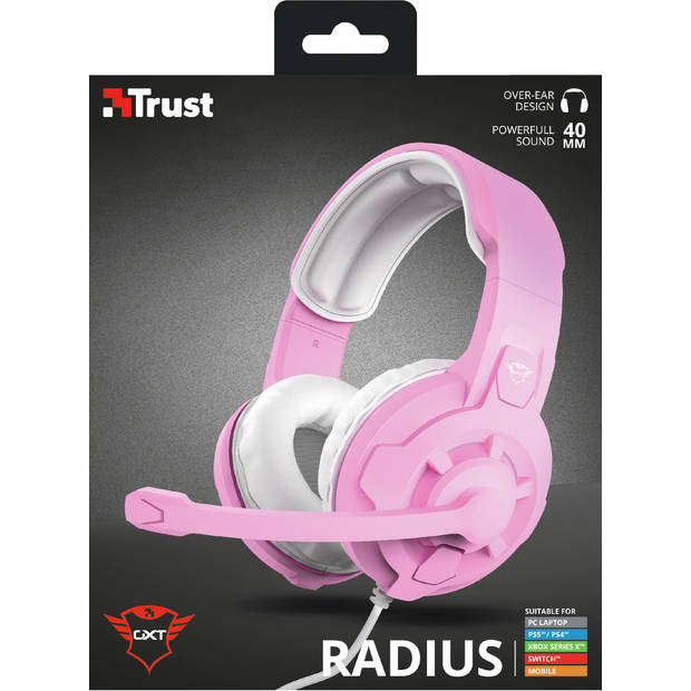 Trust Gaming GXT 411P Radius Multiplatform Headset - Roze