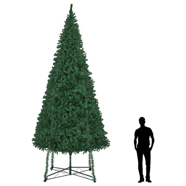 vidaXL Kunstkerstboom met standaard 500 cm groen