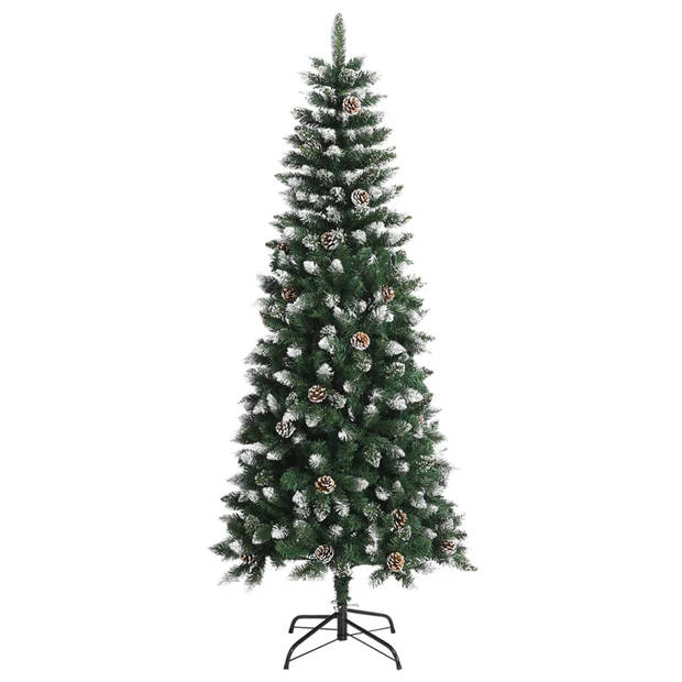 The Living Store Kunstkerstboom - 180cm - Groen - PVC en staal - Scharnierconstructie