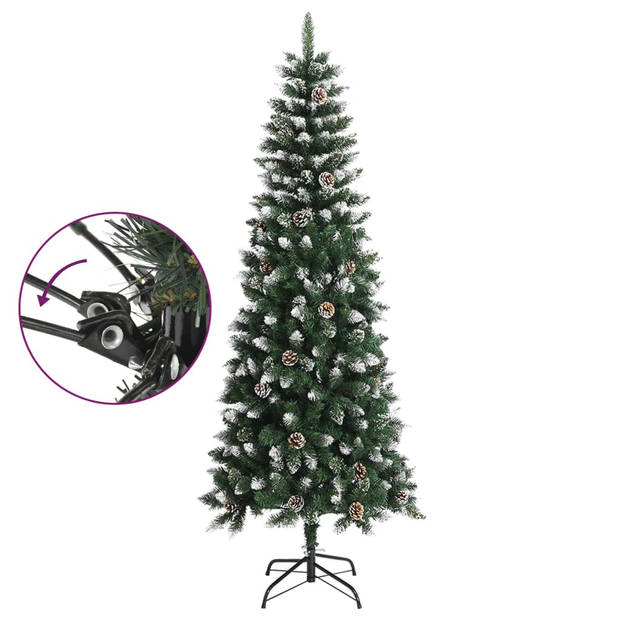 The Living Store Kunstboom - Scharnierconstructie - Volle kerstboom - Stevig standaard - Prachtige decoratie - Duurzame
