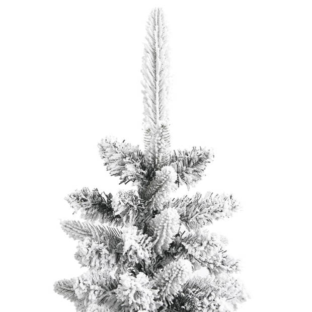 vidaXL Kunstkerstboom met sneeuw smal 120 cm PVC en PE