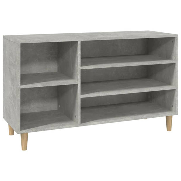 vidaXL Schoenenkast 102x36x60 cm bewerkt hout betongrijs