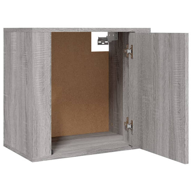 vidaXL Nachtkastjes 2 st wandgemonteerd 50x30x47 cm grijs sonoma eiken