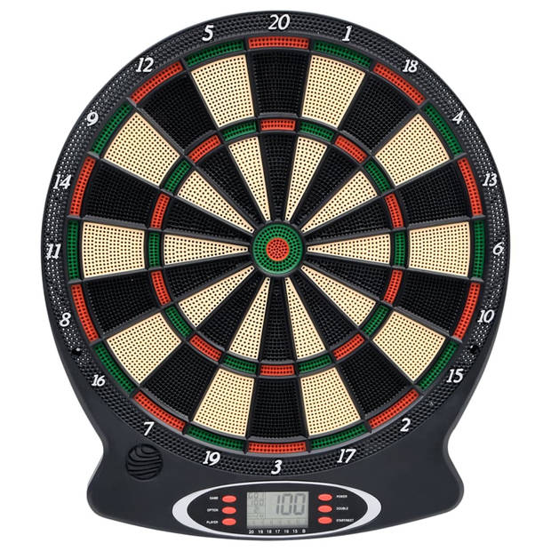 vidaXL Dartbord elektrisch met darts polypropeen zwart