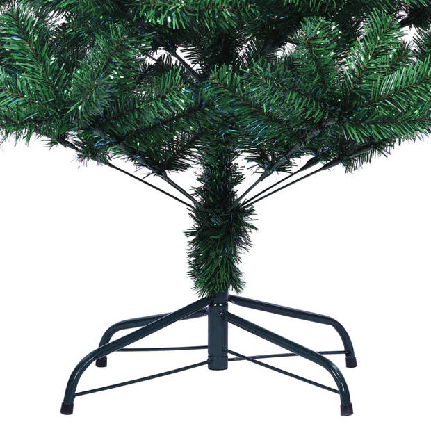 The Living Store Kunstboom - Kerst - 210 cm - Groen - Iriserende kleur - Stevige standaard - Volle uiteinden -